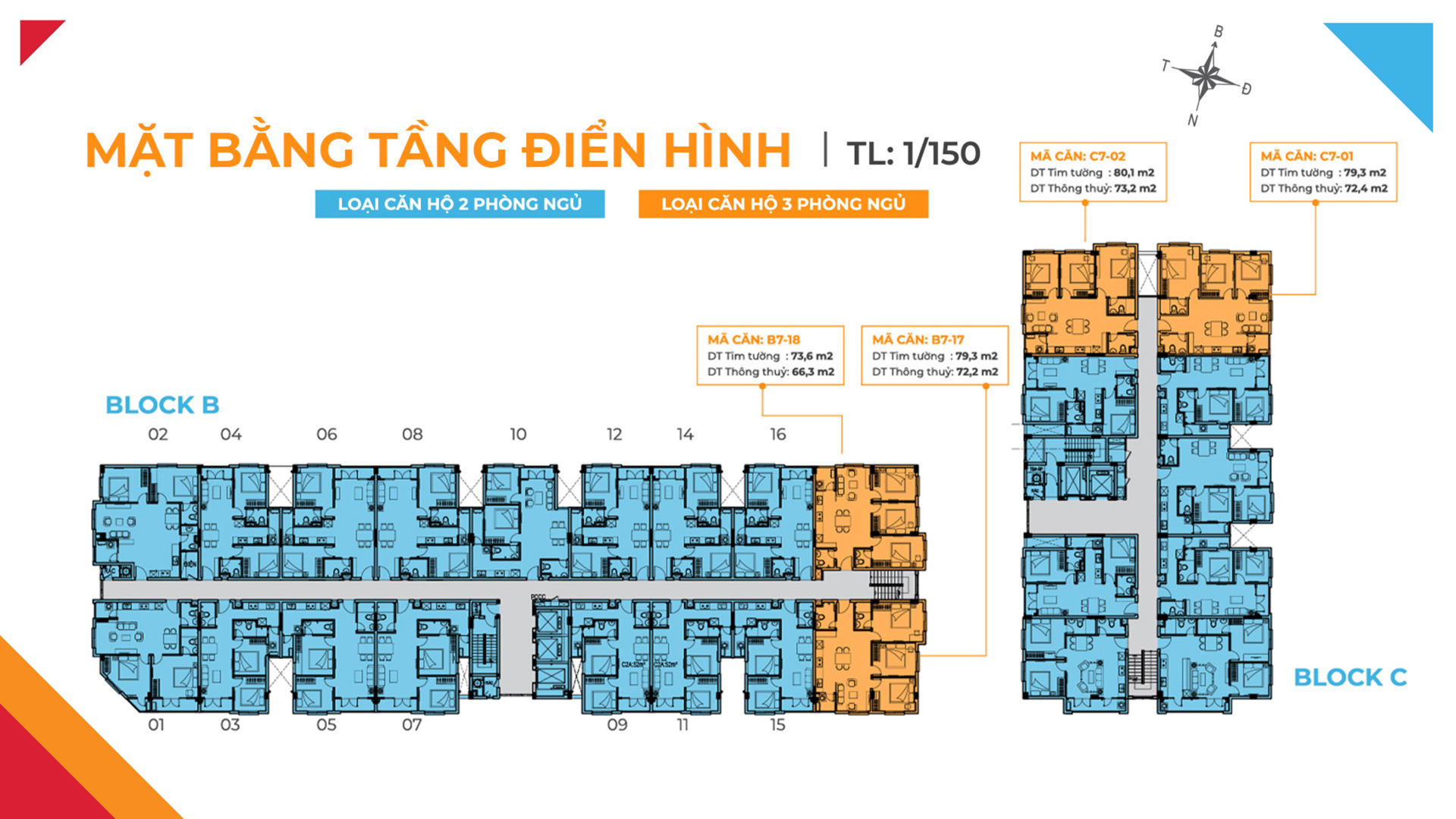 Mặt bằng block B & C