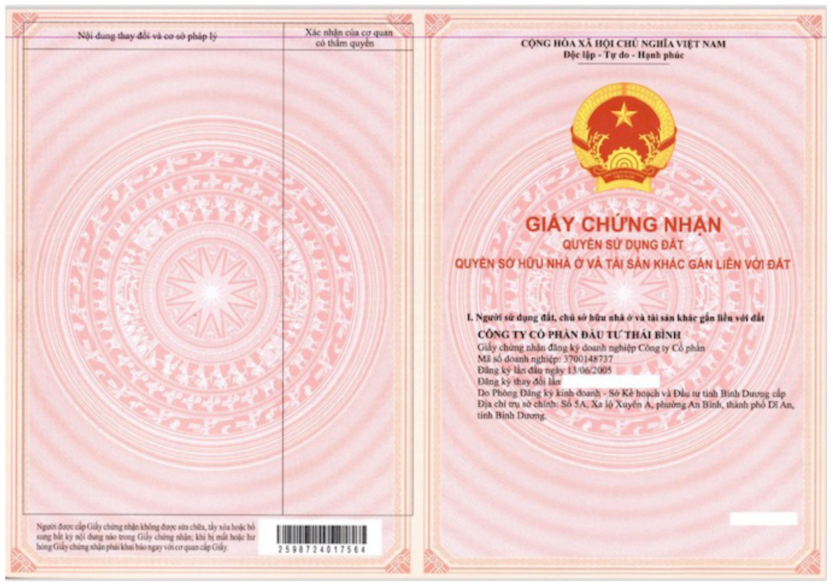 Sổ hồng Thanh Bình Residence